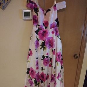 Beautiful Formal Floral Dress w/ Pink Flowers NWT